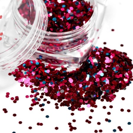 Sparkles for decor, large/small, set 4 jars, multi -colored-1