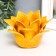 Ceramics candlestick on 1 candle "Rose leaves" D-4.2 cm yellow 13x13x9 cm