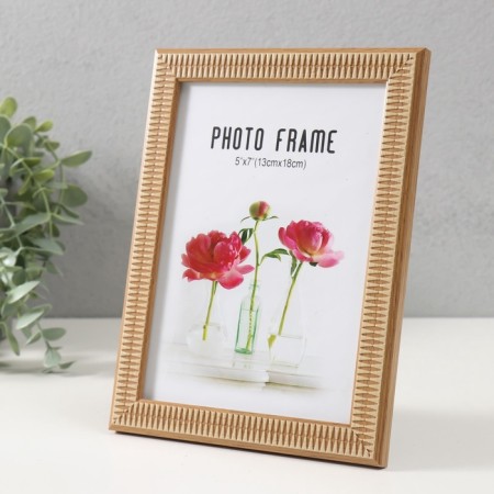 Photo frame Plastic 13x18 cm "Extended rhombus made of wood" 15x20 cm-2
