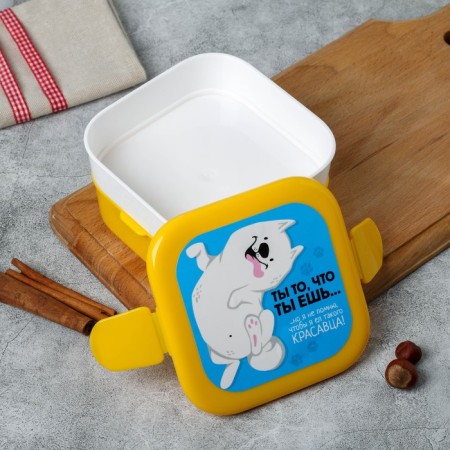 The lunch box is two-level “you are what you eat”, 0.8 liters-1