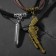 Assorted Pendant "Demetrons" Pistol and a bullet, colored on a black lace, 45 cm