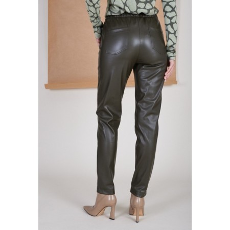 Women's pants on elastic band Eliseeva Olesya, size 44, green color-2