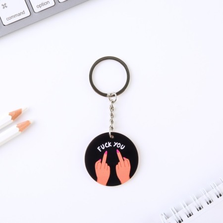 Acrylic key -keychain "Young beautiful", 7 x 12.5 cm-3