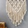Panel wall in the technique of macram "shawl" natural 55x50 cm