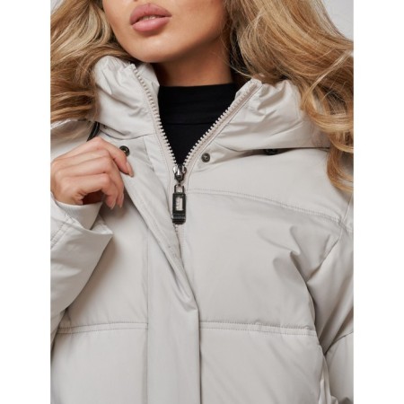 Coat insulated winter female, size 50, light-gray color-14