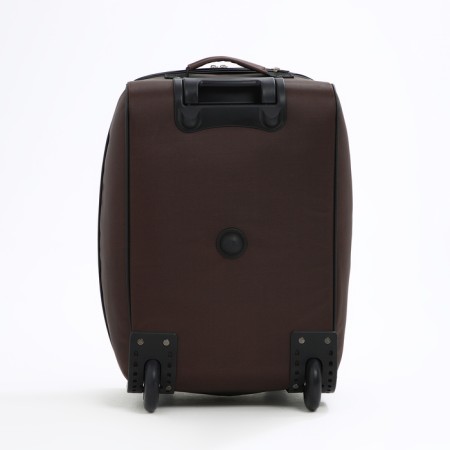 Small 20 suitcase "," Cartes factory ", lightning department, extension, external pocket, 2 wheels, brown color-5