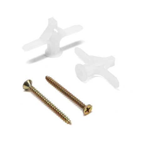 Dowel Tundra, type of butterfly 30x50, with a screw, white color, 25 pcs.-3