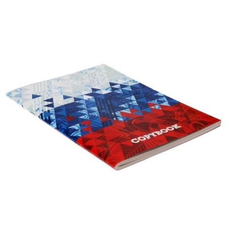 A4 notebook, 96 sheets in Calligrata Pattern, covered Cardboard, block No. 2, whiteness 75%, Tricolor-2