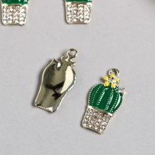 Decor for creativity metal, enamel, rhinestones 