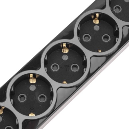 Extension cord Premium 6 nests, 3m, 3x1.5mm², s/h, with a switch, black rexant-2