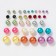 Pusets 18 pairs “minimal” beads and pearls d = 3-11 mm, colored in silver