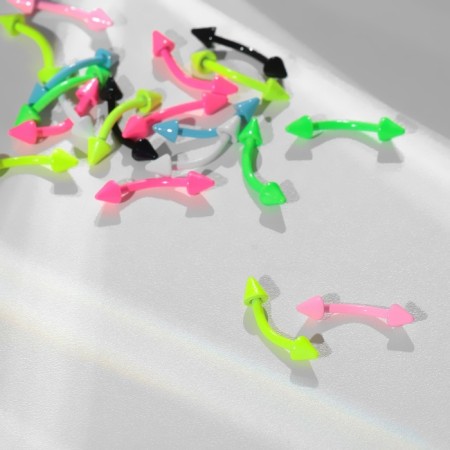Piercing in the eyebrow “Arrows” Duo, l = 0.8 cm, color mix (packing 20 pcs.)