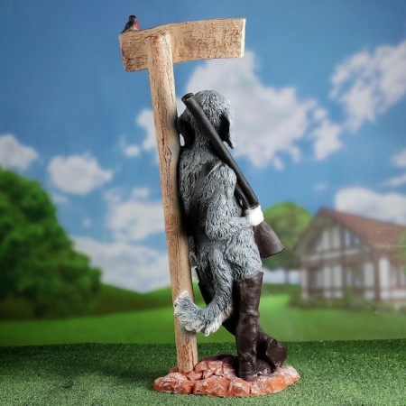 Garden figure "Dog - Object is protected" 61x24cm-6