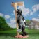 Garden figure "Dog - Object is protected" 61x24cm