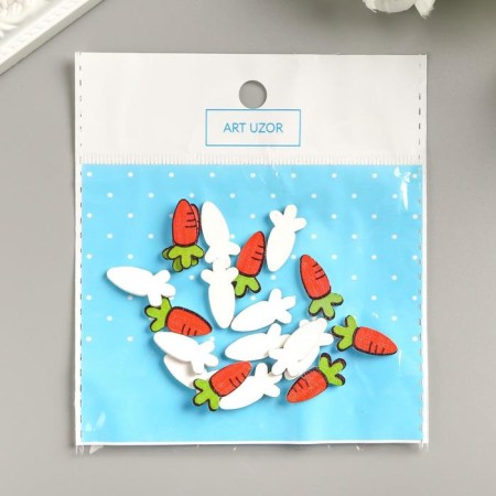 Decor for creativity wood "carrot" set 20 pcs 1.8x1 cm-3
