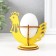 Easter stand "Kurochka" 9.5x8.5x8.3 cm (set of 5 parts) yellow