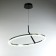 Lamp with DDD "Holly" LED 48W 3000-6000K black and gold 60x60x22 cm