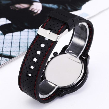 Men's watch, D-4 cm, red numbers-1