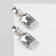 Earrings with Cleo rhinestones classic, white color in gold