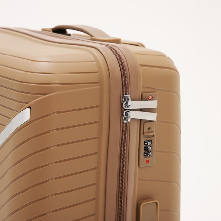 Middle suitcase 24 ", lightning department, code castle, 4 wheels, brown color-3