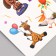 Tattoo on the body color "animals at the holiday" 10.5x6 cm