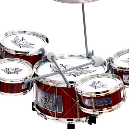 Drum installation "Rock", 5 drums, plate, sticks, stool-3