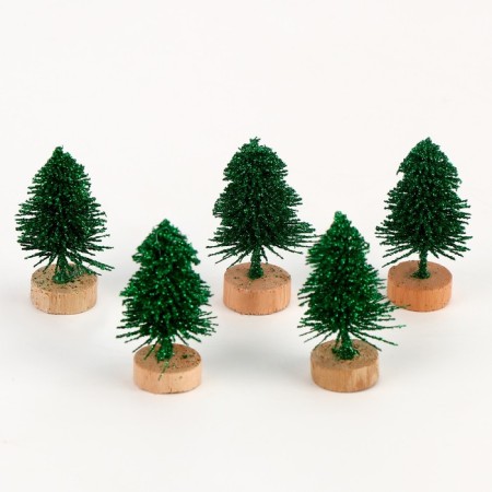 Miniature Puppet "Christmas tree", set of 5 pcs., Size 1 pc. - 4.5 × 2 × 2 cm-3