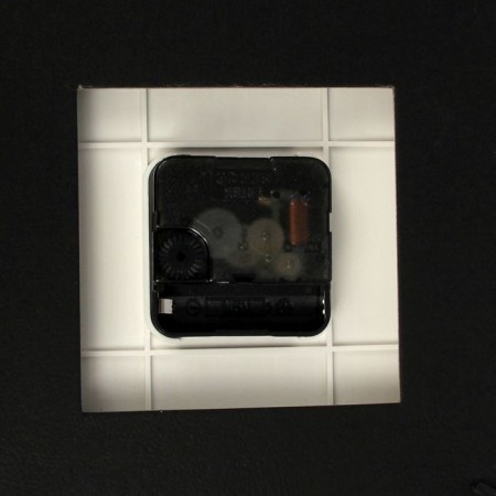 Photo frame plastic in 4 photos 10x15 cm with clocks "Flower" white 42x42 cm-5