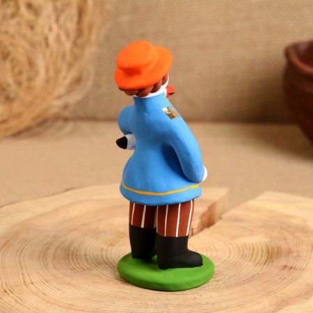 Dymkovo toy "Man with a gift", mix-11