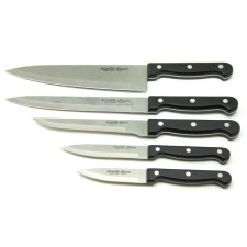 Set of Atlantis knives, 6 items, black color