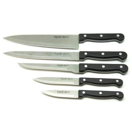 Set of Atlantis knives, 6 items, black color