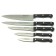 Set of Atlantis knives, 6 items, black color