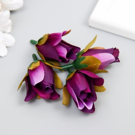 Budon on the leg for decoration "Rose Mondial" Violet 1.7x3 cm-2