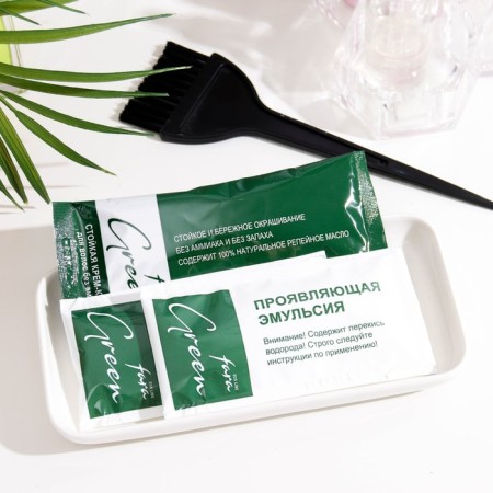 Hair dye Fara Eco Line Green 1.0 Black, 125 g-1