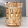 Summary Metal for 1 candle "Endless love" cylinder gold 13x9x9 cm