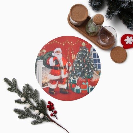 New Year. Napkin on the Santa table 30x30cm, 100% p/e, oxford 420 g/m2