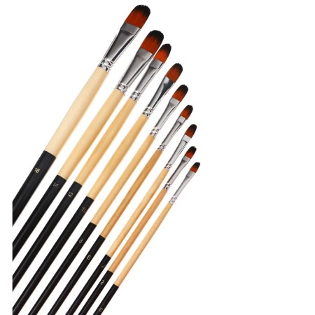 A set of brushes nylon, 9 pieces, rounded, with long handles-1