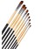 A set of brushes nylon, 9 pieces, rounded, with long handles