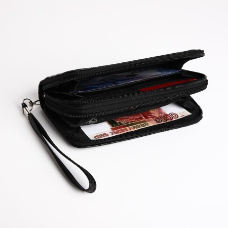 Women's wallet with lightning, black color-3
