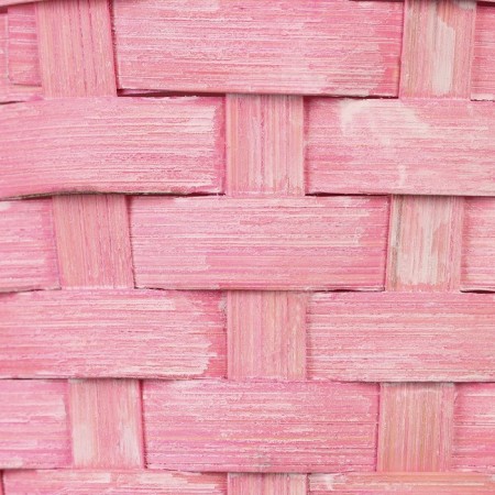 Wicker basket, D16 x 13.5 x 20 cm, pink, bamboo-4