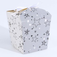 Bonbonniere box, gift packaging, “stars”, 7.5 x 8 x 7.5 cm