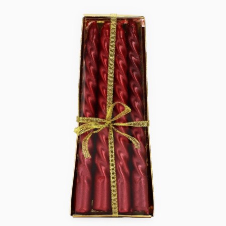 Candles twisted "Happy New Year", 4 pcs, 6.8 x 16 x 2 cm-4