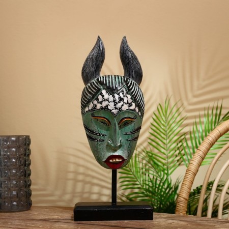 Mask "Judy" on a stand, Albezia 15x8x45 cm-1