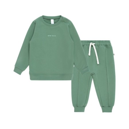 Children's costume: sweatshirt and ONE Love Light, height 80 cm, green color-1