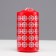 Candle - cylinder "Christmas balls", 5x10 cm, red with silver