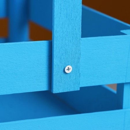 Wooden Kashpo 24.5 × 13.5 × 9 cm "Two Light", two -string, blue giving beautifully-3
