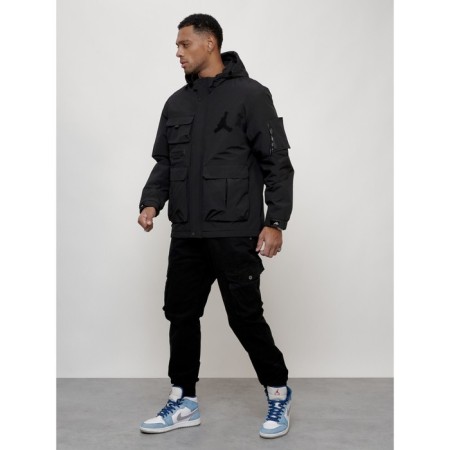 Sports male jacket, size 58, black color-1