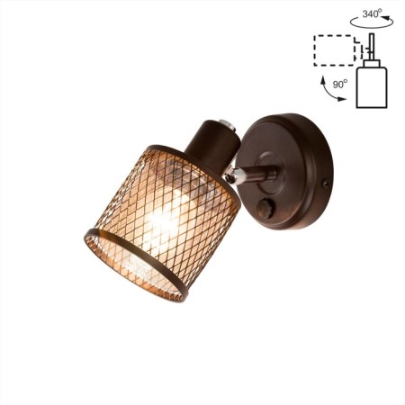 Sconces Citilux "Robin" CL535615, 18x25 cm, 1x40W, E14, brown color