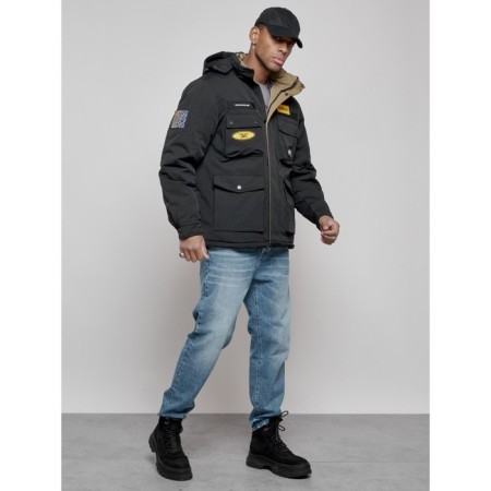 Male Winter jacket, size 52, black color-2