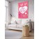 Decorative panel with photo printing "Stylish hearts", vertical, size 150x200 cm
